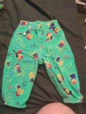 Oshkosh Sports Teddy Bear Pants 18M HTF RARE USA pockets VTG Boys