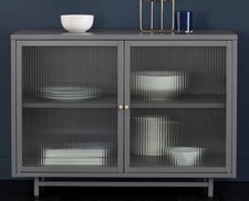 Next Grey Metal Glass Door