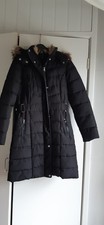 New Look  Ladies  Black Puffa Coat Size8 Preworn Vgc