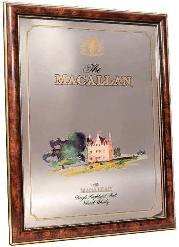 Rare macallan whisky mirror - rare,
