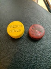 Vintage Dunlop Dusting Chalk And French Chalk In Tiny Tins. For Vintage Bicycle?