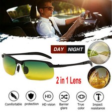 Unisex Anti Glare Vision Polarized Night Driving Glasses HD Yellow Lens Tinted