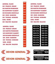 MODEL BUS WATERSLIDE TRANSFERS