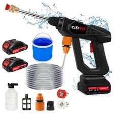 Portable Cordless Car High Pressure Washer Jet Water Wash Cleaner Gun 2 Battery