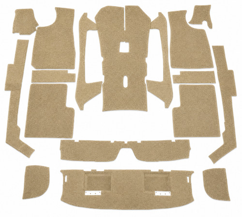 Beige velours carpet kit for