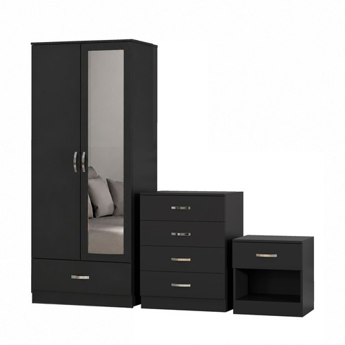 Piece matt black bedroom - 3,