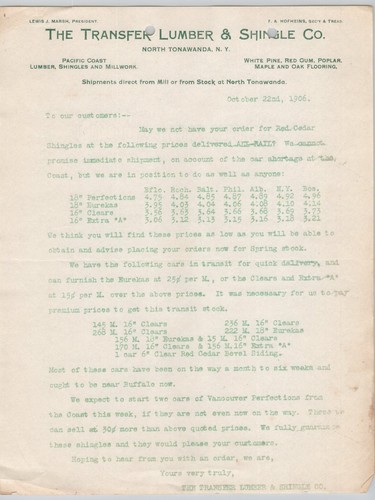 1906 the transfer - the, lumber