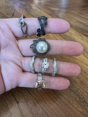 Lot 925 silver rings - of,