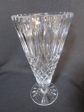 Beautiful  Vintage Quality Webb Corbett Crystal Cut Glass Large Trumpet Vase