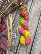 Hand Spun and Dyed Neon Pink