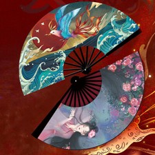 Women Hand Held Silk Folding