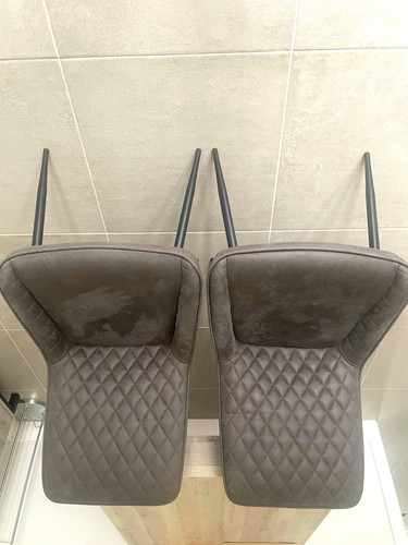 Set grey upholstered - of, 2