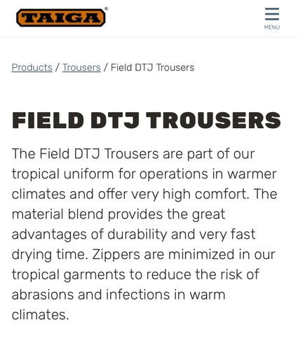 Taiga tropical trousers - taiga.tropical,