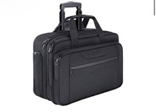 KROSER 17.3” Rolling Laptop Bag Wheeled Briefcase Waterproof Travel Case Black