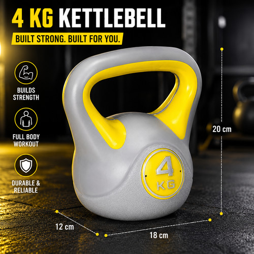 4kg kettlebell yellow - 4kg,
