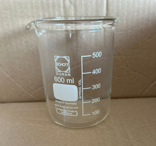 600 glass beaker duran - 600, ml