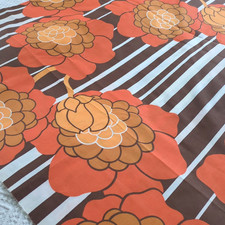 Vintage Fabric Flowers Stripes
