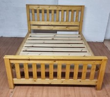 bespoke crown bed antique pine finish  comes with extra strong bed slats