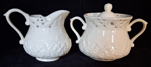 Creamware milk jug covered - creamware,