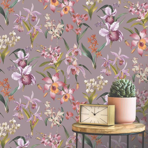 Floral wallpaper orchids - floral,