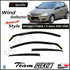 VAUXHALL CORSA C 5-doors 2000-2006 4pc Wind Deflectors HEKO Tinted