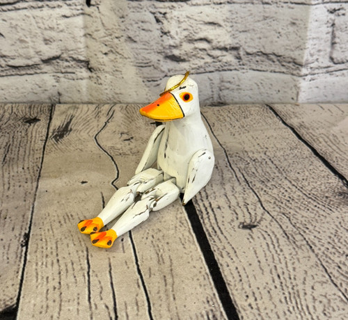 10cm white duck - sitting, animal