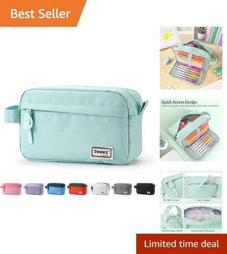 Elegant mint green pencil case - mint,