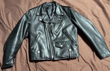 Vintage Schott Perfecto Black Leather Motorcycle Jacket woman size 10 MED $990