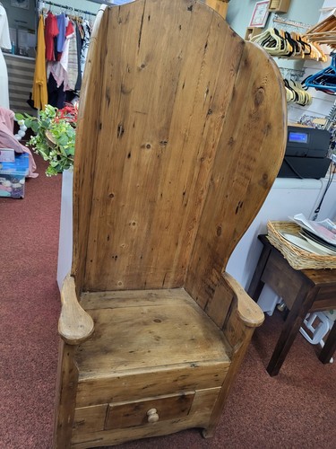 Antique lambing chair - chair, pine