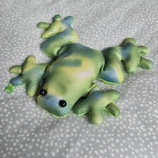 Sand Frog Toy Heavy Metallic Shiny Green Approx 6" X 6" Collectable