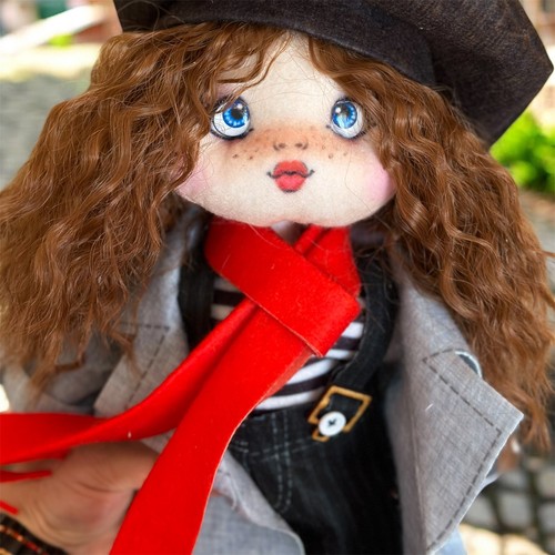 Ooak unique handmade rag doll - ooak,