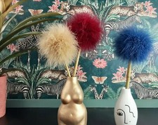 Feather pom pom stem