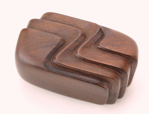 Exquisite carved walnut treen