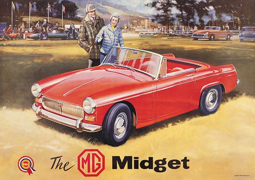 Midget classic car picture - mg,
