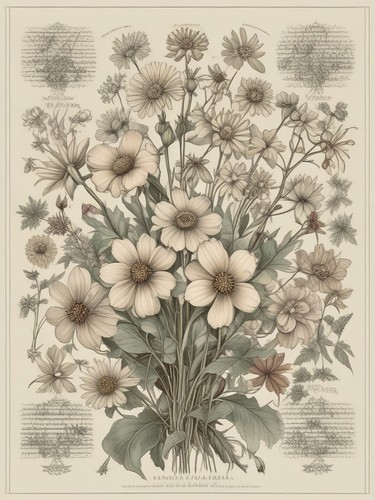 Wildflower cluster vintage - wildflower,