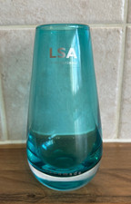 LSA International Glass Vase Turquoise Handmade With Original Labels