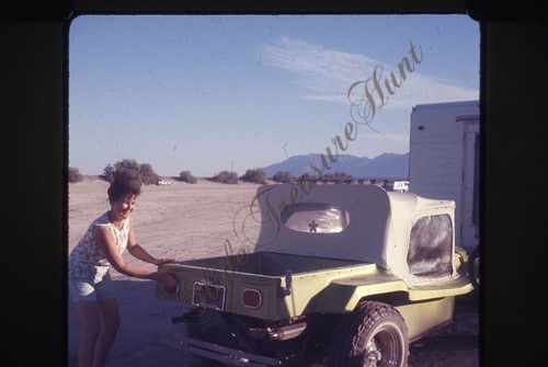 Woman smiling dune buggy - woman,