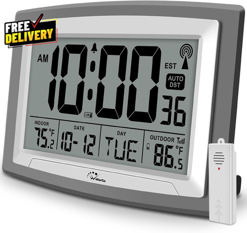 Atomic clock with - clock, outdoor