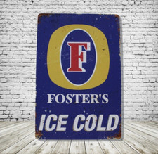 Foster's Vintage Style Tin Metal Bar Sign Poster Man Cave Collectible New