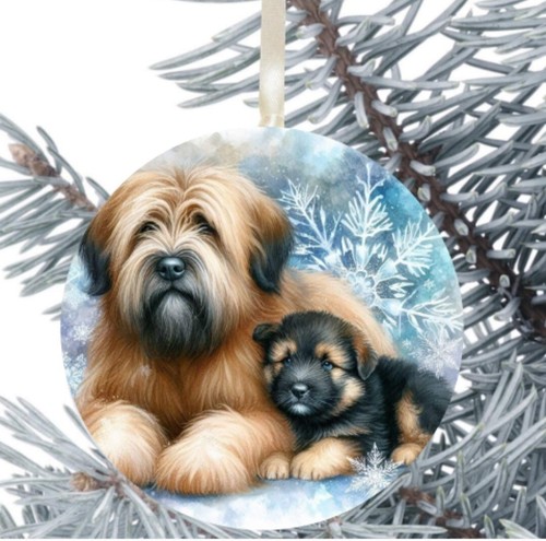 Briard dog hanging bauble gift - briard,