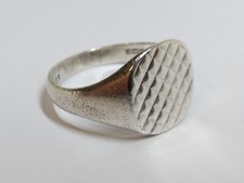 Ring Size Y Sterling Silver 925 mens Vintage signet style design patterned