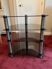 Optimum Black Glass HiFi Stand