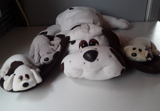 Pound Puppies  Vintage Mother 18" and Three Puppies 4" Plush Soft Toy