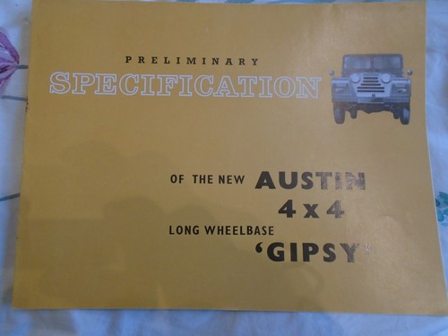 Austin 4x4 gipsy - 4x4, preliminary