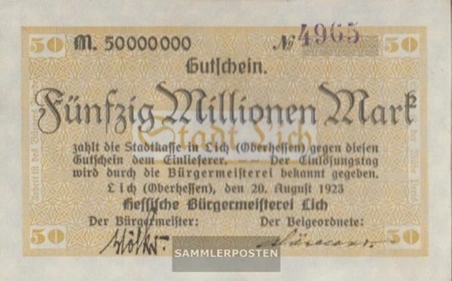 Lich inflationsgeld city - lich,