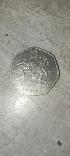 Olympic 2012 50p coin - 2012, hockey