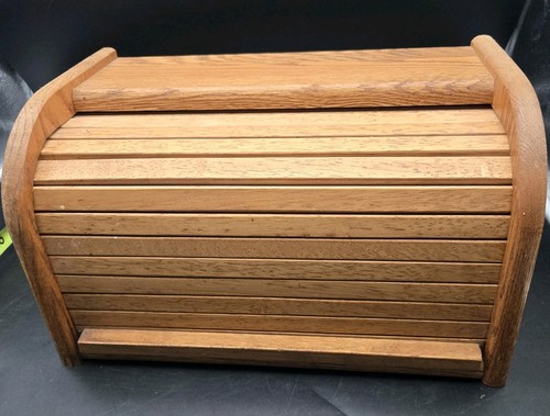 Vintage roll top bread box - vintage,