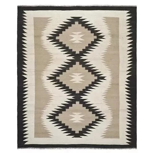 Handmade navajo kilim wool rug - navajo,