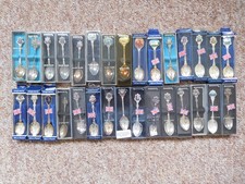 Collection of 30 " Exquisite" UK Souvenir Silver Plated Spoons Coats of Arms