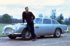 Sean Connery Posing With Aston